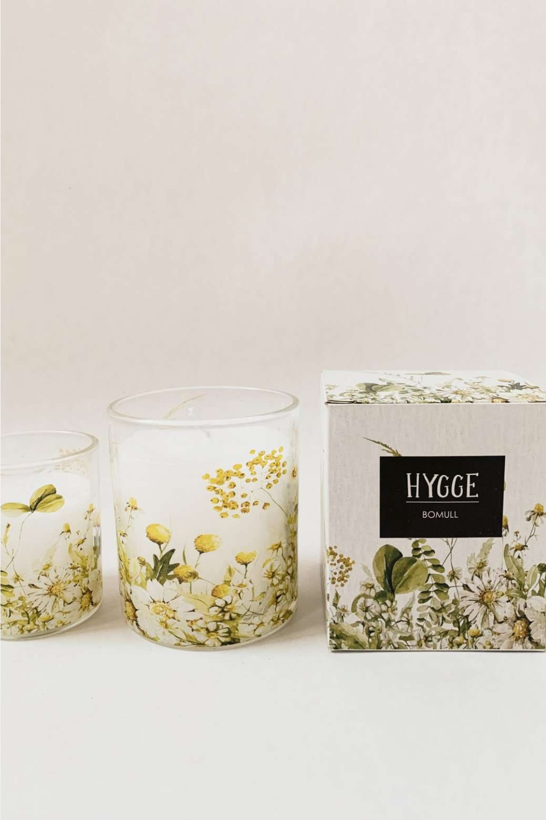 Duftlys i gaveeske 6x7cm "hygge" - bomull