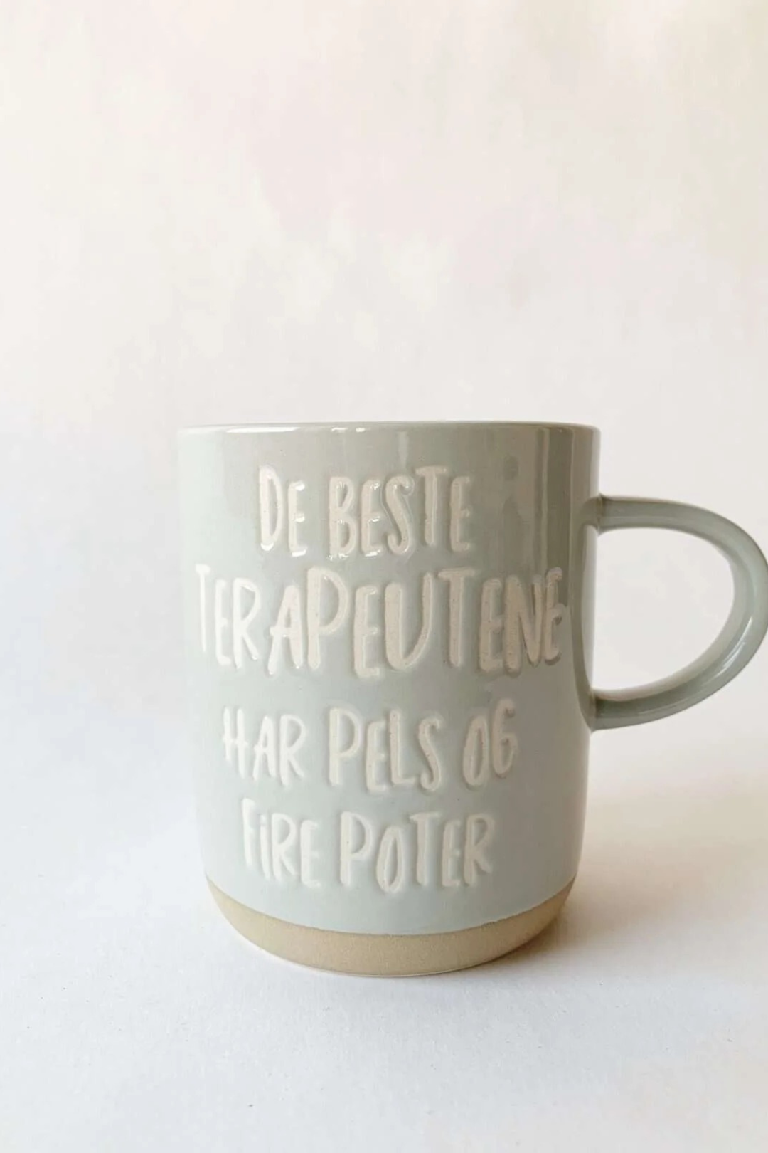 Krus h 9,5 cm "De beste terapeutene"