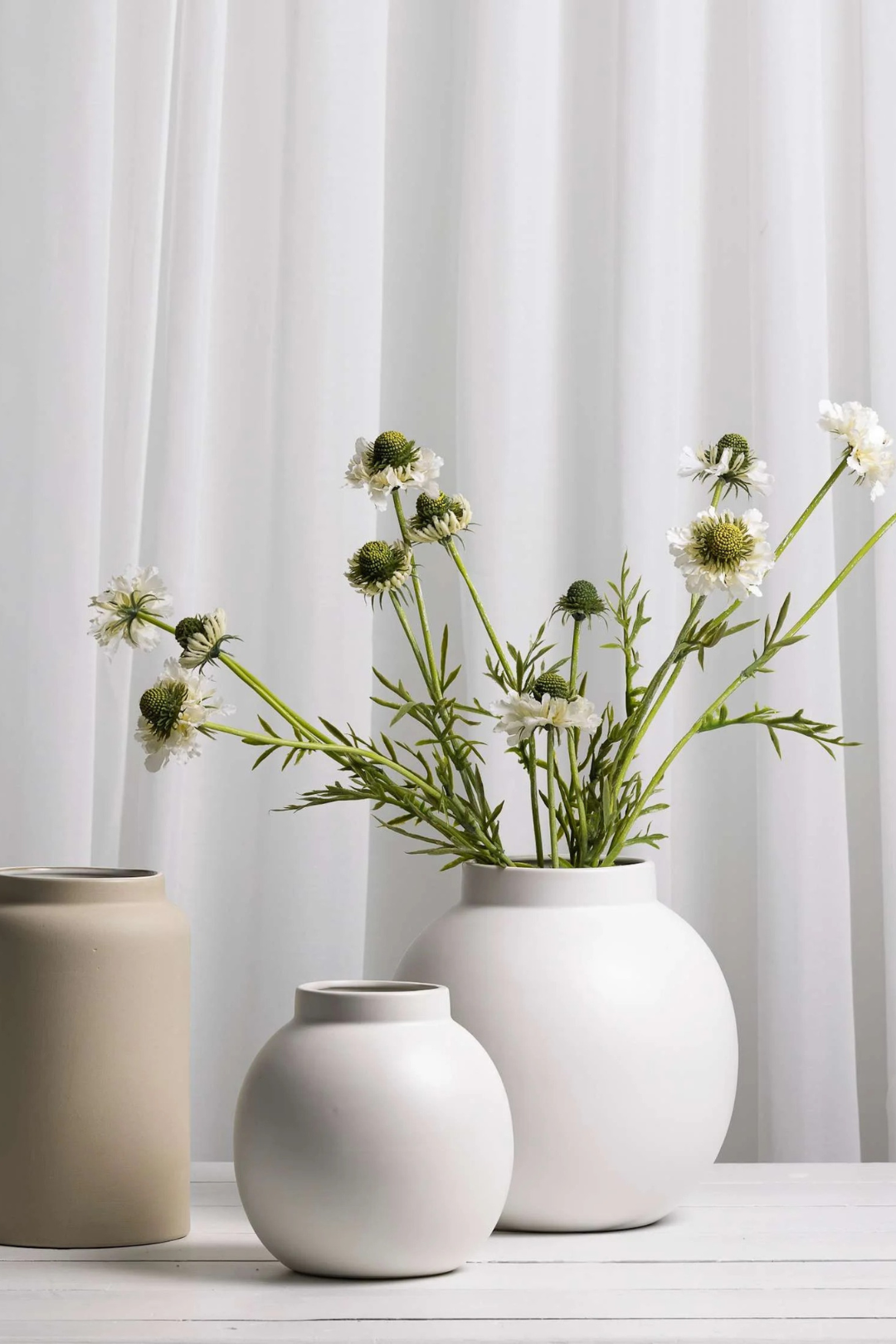 Sögne nora vase beige 22 cm