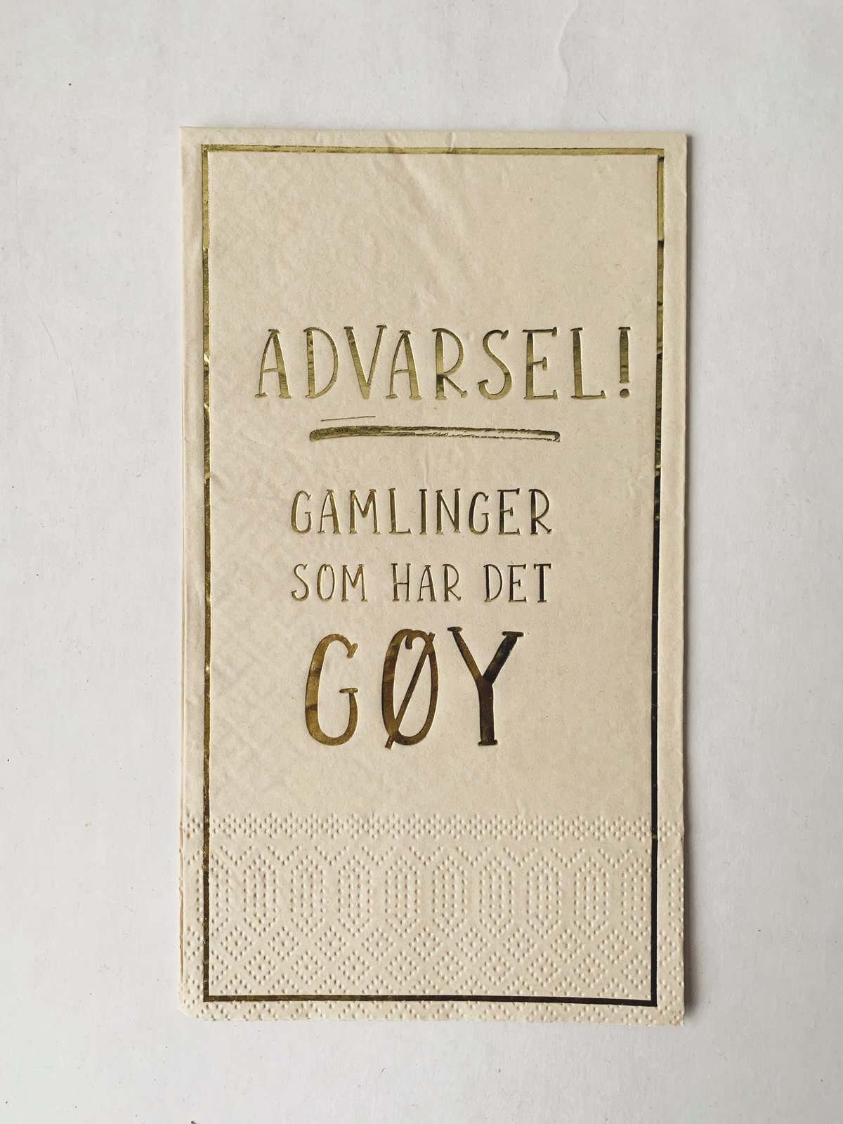 Serviett buffet "Gamlinger som har det gøy"