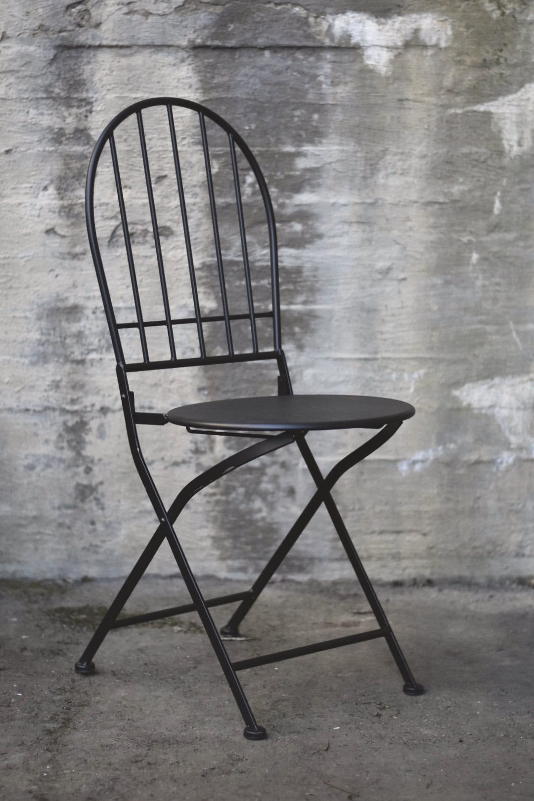 Klappstol metall sort