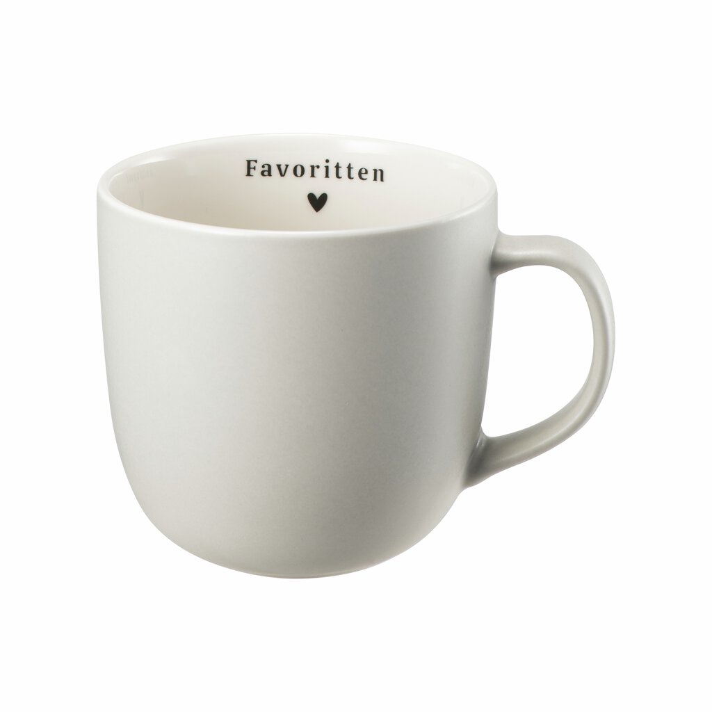 Nola - Krus "Favoritten" New Bone China 35cl Matt Grå