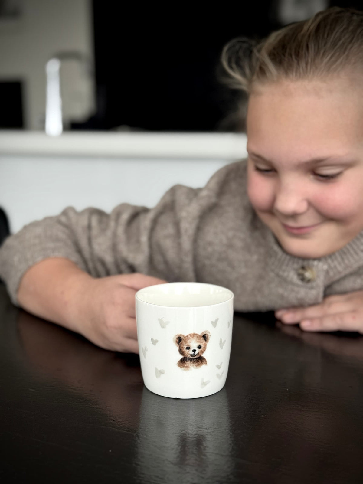 Sögne krus hvit kids bjørn