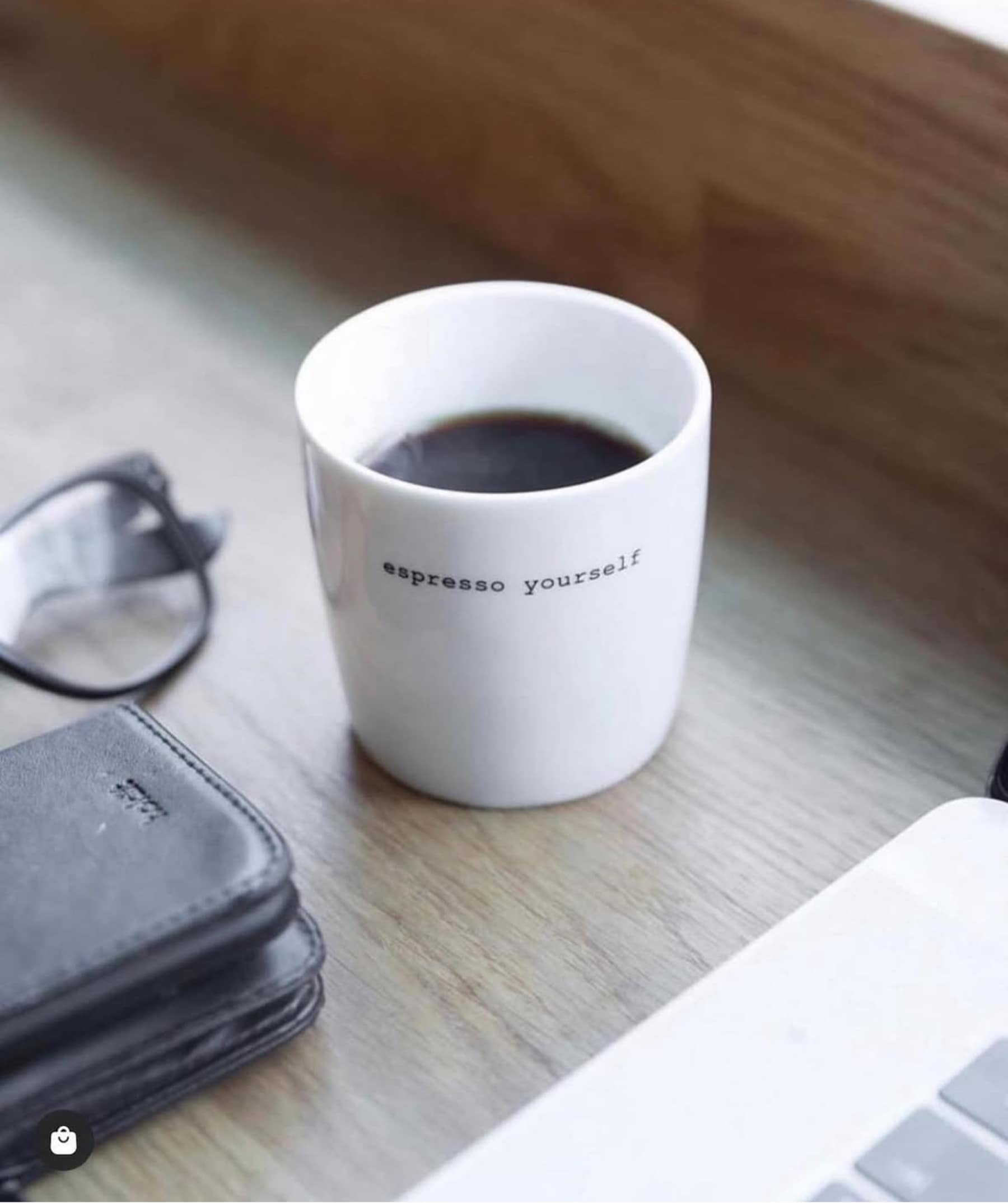 Sögne krus hvit mini espresso yourself
